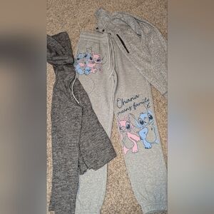 Gray Stitch Sweatpants and Hoodie Set